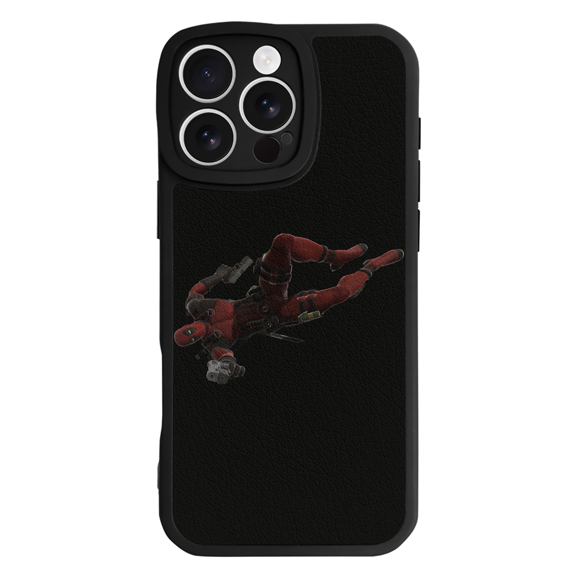 （画像用） Deadpool デッドプール 【iPhone 16シリーズ対応】シリコンスマホケース（レザー調） 材質：シリコン